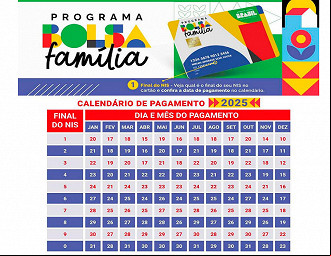 Calendário do Bolsa Família de Abril de 2025